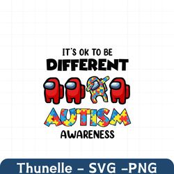 Its Ok To Be Different Autism Awareness Svg, Autism Svg, Autism Awareness Svg, Awareness Svg, Among Us Svg, Among Us Gam