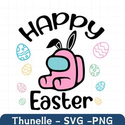 Happy Easter Svg, Trending Svg, Among Us Svg, Easter Egg Bunny, Easter Day svg For Gamer, Among Us Easter, Easter Bunny
