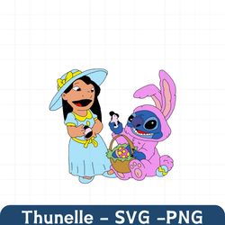 Lilo And Stitch Easter Day Svg, Easter Day Svg, Easter Stitch Svg, Easter Lilo And Stitch Svg, Easter Friend Svg, Easter