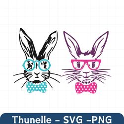 Easter Bunny Wearing Glasses Svg, Easter Svg, Bunny With Glasses, Cute Bunny Svg, Easter Bunny Svg, Easter Rabbit Svg, H