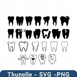 Baby Tooth Svg Bundle, Trending Svg, Tooth Svg, Teeth Svg, Funny Tooth Svg, Dentist Svg, Dental Svg, Dental Care Svg, Ti