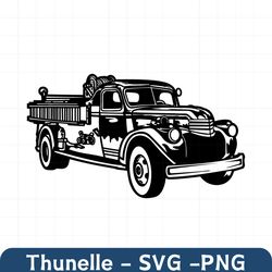 Vintage Fire Truck SVG | Fire Engine SVG | Firefighter Decal Graphics Sticker | Cutting File Cuttable Clip Art Vecto