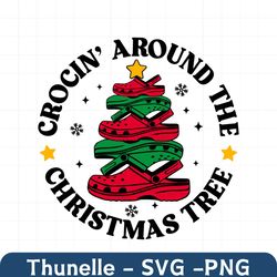 Crocin Around The Christmas Tree Svg, Funny Christmas Svg, Clog shoes Svg, Christmas Tree Svg, Rockin around Svg, Christ