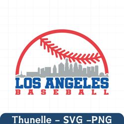 Los Angeles Baseball Svg, City Skyline Silhouette Svg, Bundle From 2 layered Svg, Dxf Files for Cricut and Silhouette.