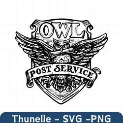Owl Post Service, Owl Post Office Cut Files SVG PNG JPEG GiF Cricut Design Space files