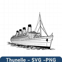 Titanic 1912 SVG PNG, Titanic Vector art, Titanic Illustration, Titanic Drawing, Titanic cricut, Titanic silhouette, no