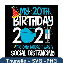 My 20Th Birthday 2021 Svg, Birthday Svg, 20Th Birthday Svg, Happy Birthday 2021 Svg, Quarantine Birthday Svg, Social Dis