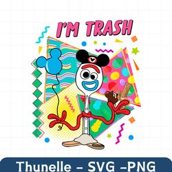 Retro Im Trash Forky Disney Toy Story PNG
