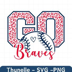 Leopard Go Braves Baseball Logo SVG