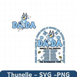 Bluey Dada The Fatherhood Tour SVG