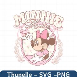 Retro Disney Pink Tea Minnie Mouse PNG