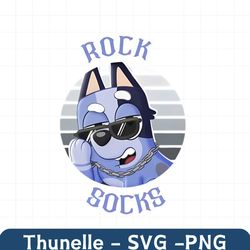 Bluey Rock Socks Cartoon Character PNG