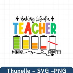 Battery Life of a Teacher SVG, Funny Christmas Svg, Teacher Appreciation Gi