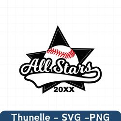 All Stars svg, Softball Svg, Baseball svg, vector, emblem, softball team, Baseball team