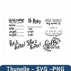 baby announcement svg | baby stat sign svg | hello world svg | welcome baby svg | birth st