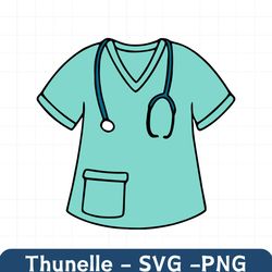 Medical Scrubs SVG PNG JPG Clipart Cut File Download for Cricut Silhouette Sublimation Printable Art - Personal Use