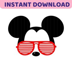 SVG DXF File for Mickey with Red Sunglasses