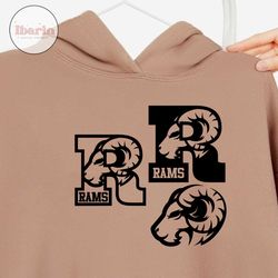 Rams  Mascot & Letter Team Logo, Sublimation/Cut File, T Shirts and more