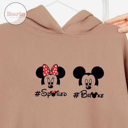 Broke and Spoiled, Family, Mickey Minnie Mouse, Matching, Couple, Svg and Png Formats, Cut, Cricut, Silhouette, Instant