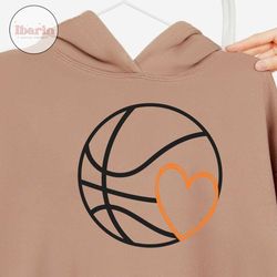 Basketball SVG, Basketball Clipart, Basketball Heart SVG, Heart svg, Love Basketball svg, Noun svg, Icon svg