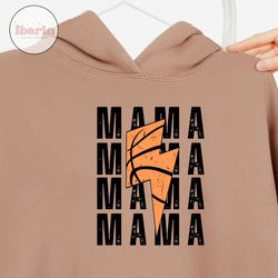 Basketball MAMA SVG, Basketball Lightning Bolt, Basketball Tshirt Design, PNG, Sublimation, Cut File, Digital Download