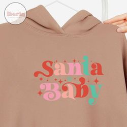 Santa Baby Svg | Santa Baby Png | Christmas Sweatshirt Svg | Pastel Retro Santa Baby Svg | Retro Christmas Png