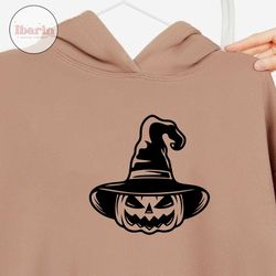 pumpkin witch hat svg| halloween svg| witch hat pumpkin svg| halloween witch svg| halloween party svg | png, vector, cli