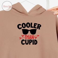 Cooler Than Cupid SVG PNG, Cute Valentines svg