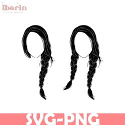 Hair braided svg, braids set svg, Woman hair braid Svg, Braided hair Svg, Woman braided hair svg
