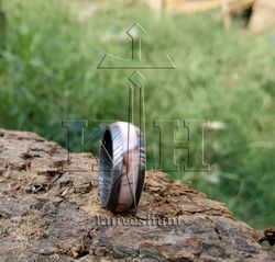 A Gift of Distinction Handmade Damascus Steel and Ring A Ring of Timeless Beauty Gift for her, wedding ring