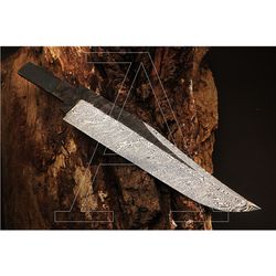 Damascus steel Mosaic pattern Blank blade, knife making, cutting, forged blade, camping, Outdoor, hunting knife