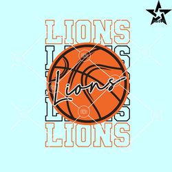 Lions Basketball SVG, Stacked Lions Basketball SVG, Lions SVG