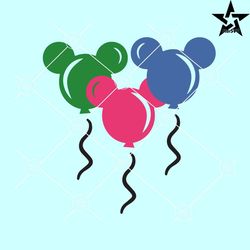 mickey mouse balloons svg, 3 mickey balloons svg, disney balloons svg
