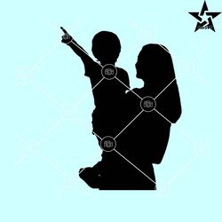 mother and child silhouette, mother and child svg, motherhood svg