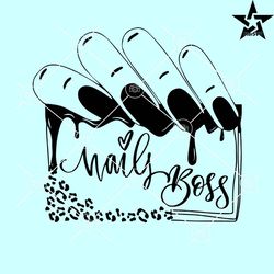 Nails Boss SVG, Nails Boss Leopard print SVG, Leopard Nail Boss SVG