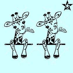 Peekaboo giraffe SVG, cute giraffe SVG, Peeking giraffe SVG