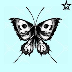 Skull Butterfly SVG, Butterfly Skull svg, Skull Animal svg, Gothic svg, Skeleton SVG, Butterfly clipart svg