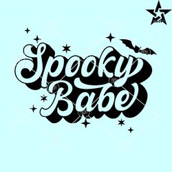 Spooky babe svg, bat svg. Halloween costumes svg, Halloween Clip Art Svg, Halloween Shirt SVG, spooky vibes svg