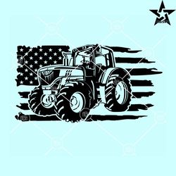Tractor American flag svg, USA Farm Tractor Svg, American Flag svg, USA Farm Tractor Svg