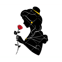 Belle Silhouette Svg, Beauty Svg, Beauty and the Beast Svg