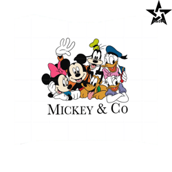 Retro Disney Mickey And Friend SVG Graphic Designs Files