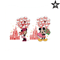 Retro Mickey Minnie Valentine Disney Couple SVG