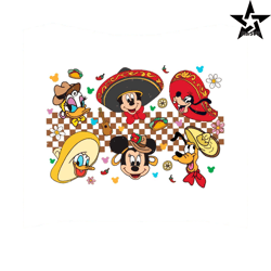 Vintage Disney Happy Cinco De Mayo Mickey And Friend Mexico Festival Svg