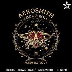 Aerosmith Farewell Tour Rock And Roll SVG Download File