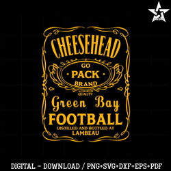 Classic Green Bay Packers Football Svg Graphic Designs Files.