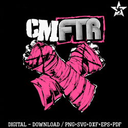 CM Punk and CMFTR Wrestling SVG Cutting Digital File.