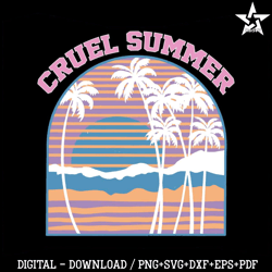 Cruel Summer Taylor Lover Eras concert SVG Graphic Design File.
