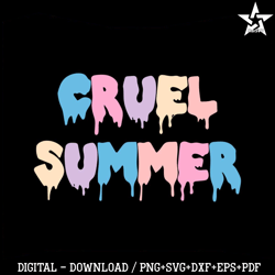 Cruel Summer Taylor Swift Lover Album SVG Graphic Design Files.
