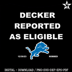 Decker Reported As Eligible Detroit SVG 1.