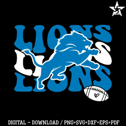 Detroit Lions Football Svg Digital Download.